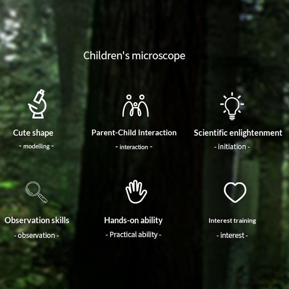 60X-200X Kids Portable Handheld Microscope Outdoor Scientific Microscope with LED Light