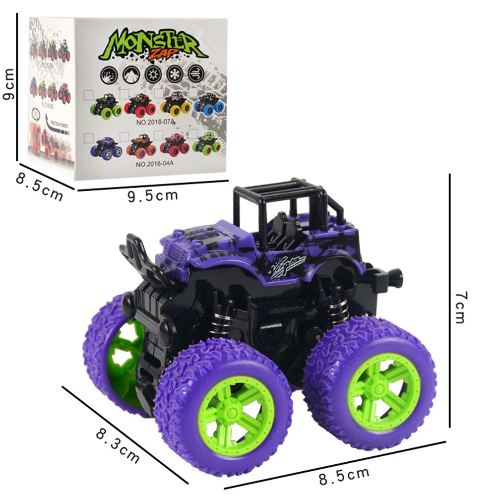 9 cm liten jeep terrängfordon stark fyra stora hjul tröghetsskala friktionskraftbil pojkelekseks