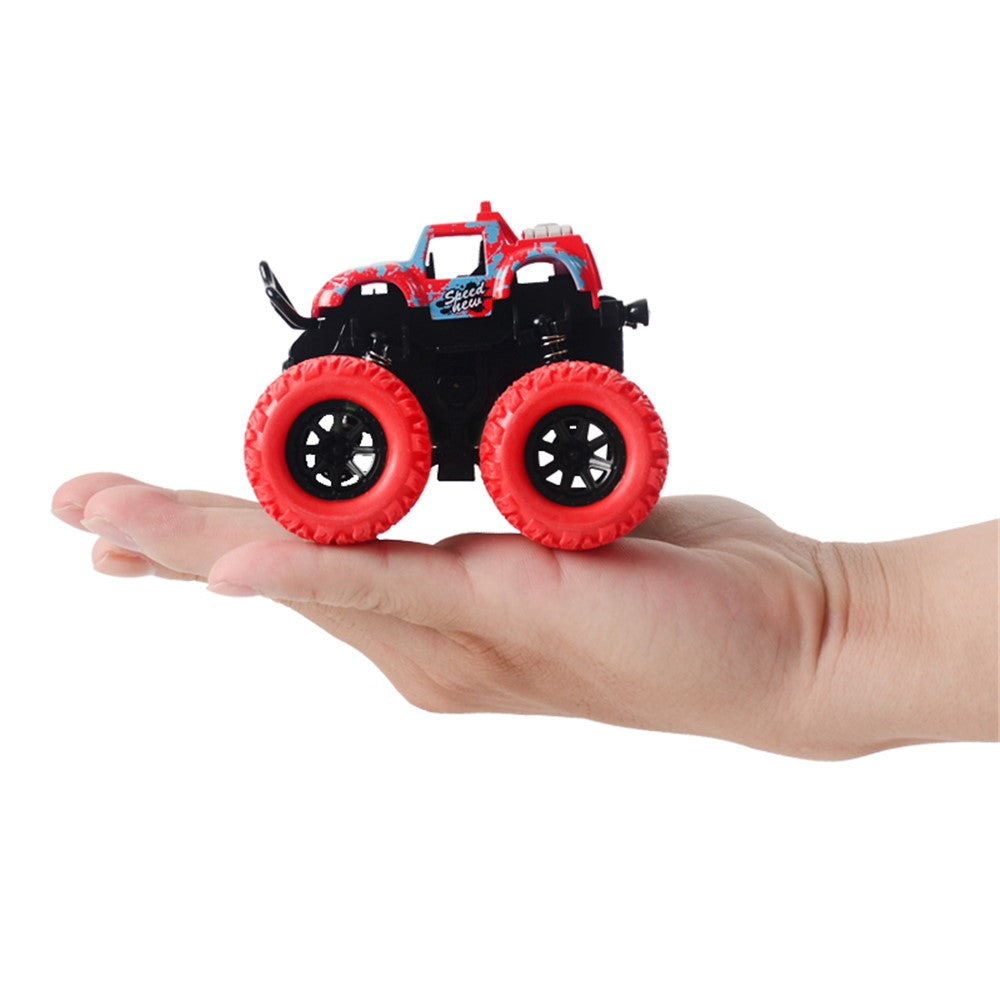 9 cm liten jeep terrängfordon stark fyra stora hjul tröghetsskala friktionskraftbil pojkelekseks