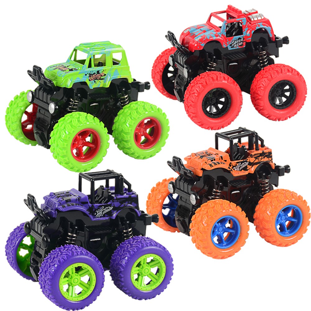 9 cm liten jeep terrängfordon stark fyra stora hjul tröghetsskala friktionskraftbil pojkelekseks