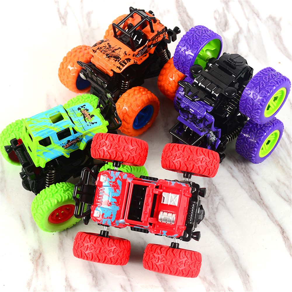 9 cm liten jeep terrängfordon stark fyra stora hjul tröghetsskala friktionskraftbil pojkelekseks