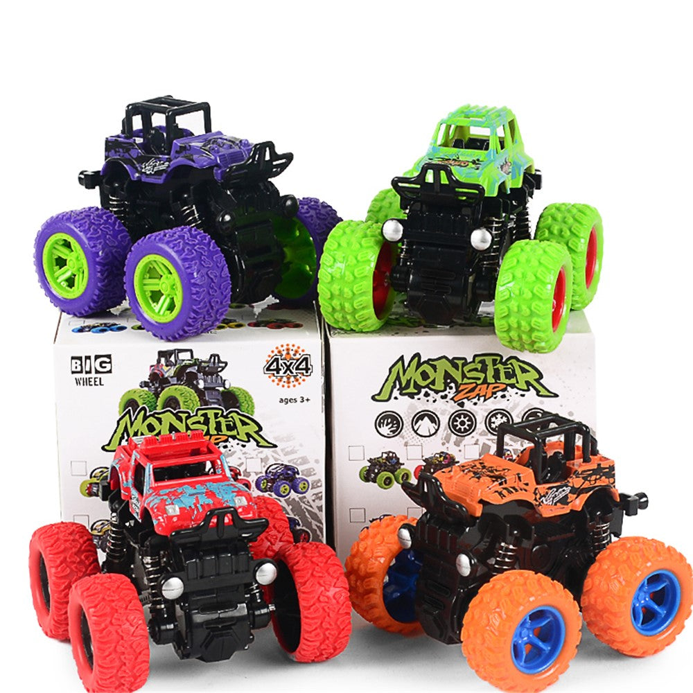 9 cm liten jeep terrängfordon stark fyra stora hjul tröghetsskala friktionskraftbil pojkelekseks