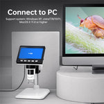 Inskam307 1000X 4.3-inch HD 1080P LCD Digital Microscope Adjustable Desktop Microscope Camera with 8-LED (Support 10 Languages)