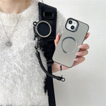 Bear Shape Magnetic Belt Clip Mobile Phone Holder with Clear Tether Tab and Spring Rope