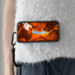 Bear Shape Magnetic Belt Clip Mobile Phone Holder with Clear Tether Tab and Spring Rope