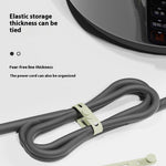 CS04S Multipurpose Elastic Silicone Cable Organizer Tie 130mm Cord Management Reusable Fastening Strap
