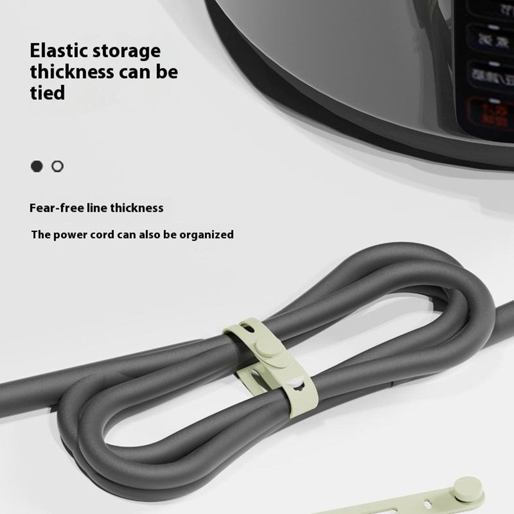 CS04S Multipurpose Elastic Silicone Cable Organizer Tie 130mm Cord Management Reusable Fastening Strap