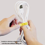 CS04S Multipurpose Elastic Silicone Cable Organizer Tie 130mm Cord Management Reusable Fastening Strap