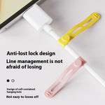 CS04S Multipurpose Elastic Silicone Cable Organizer Tie 130mm Cord Management Reusable Fastening Strap