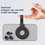 Magnetic Kickstand Metal Phone Grip Ring Holder with Finger Strap