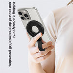 Magnetic Kickstand Metal Phone Grip Ring Holder with Finger Strap