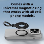 Magnetic Kickstand Metal Phone Grip Ring Holder with Finger Strap