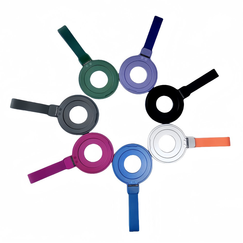 Magnetic Kickstand Metal Phone Grip Ring Holder with Finger Strap