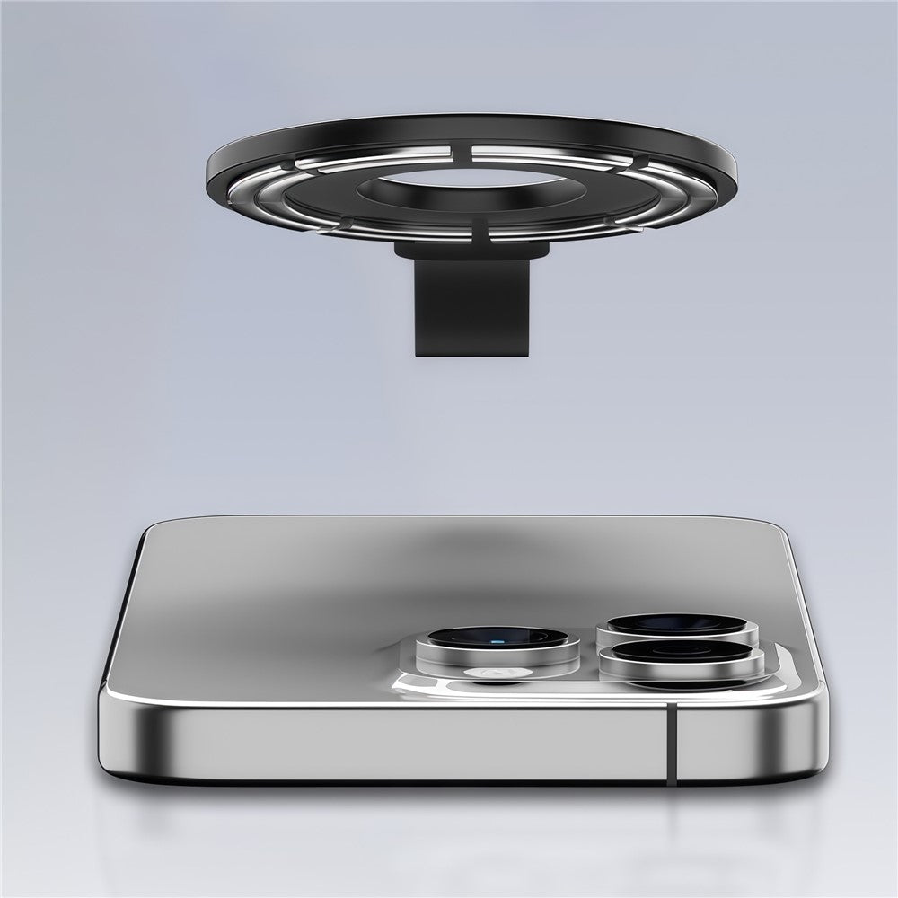 Magnetic Kickstand Metal Phone Grip Ring Holder with Finger Strap