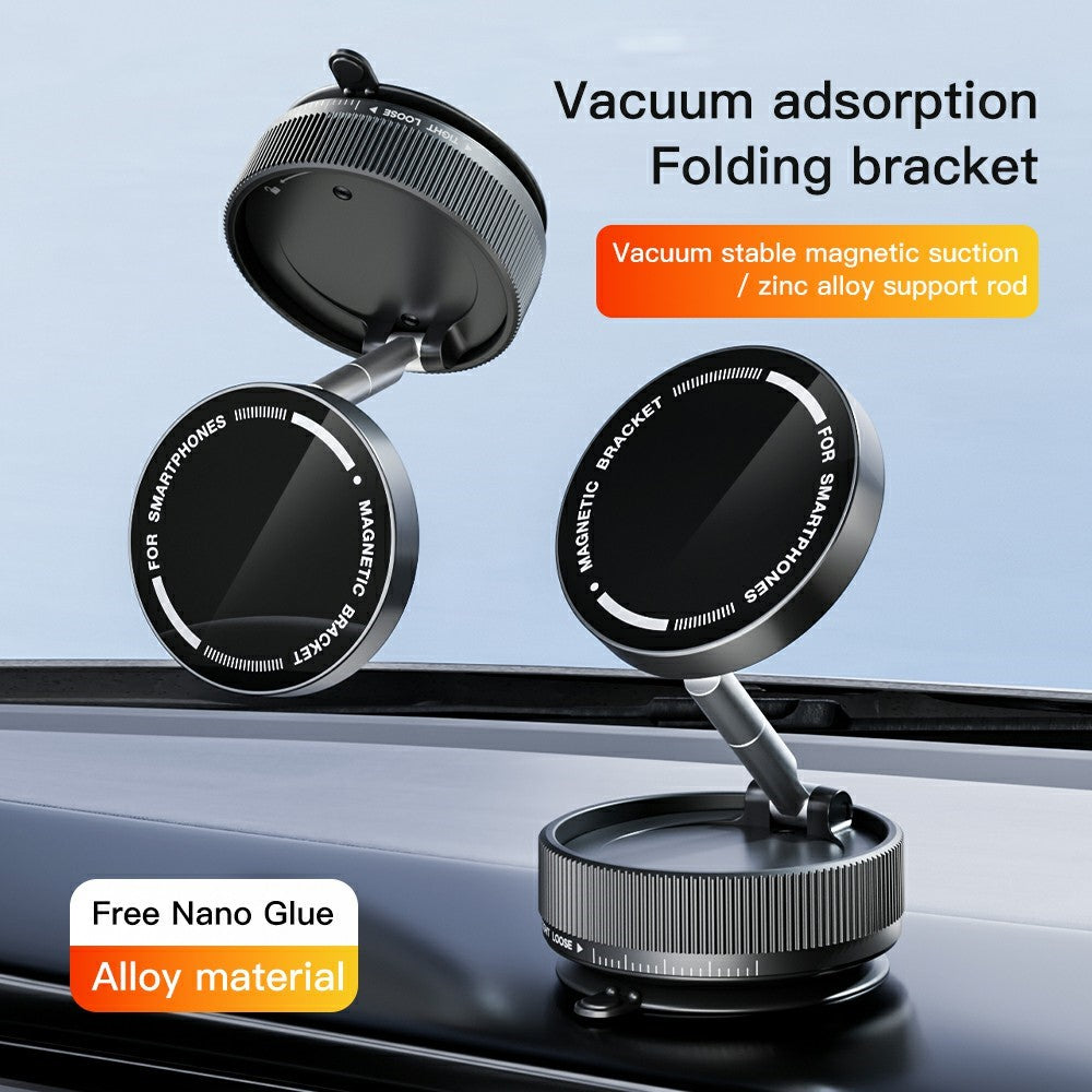 K10A Car Phone Mount Holder Foldable Rotatable Adjustable Height Double-Sided Magnetic Suction Cup