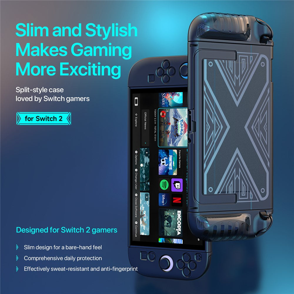 DUX DUCIS For Nintendo Switch 2 Grip Case Slim PC + TPU Case Protectors with X-Shaped Pattern