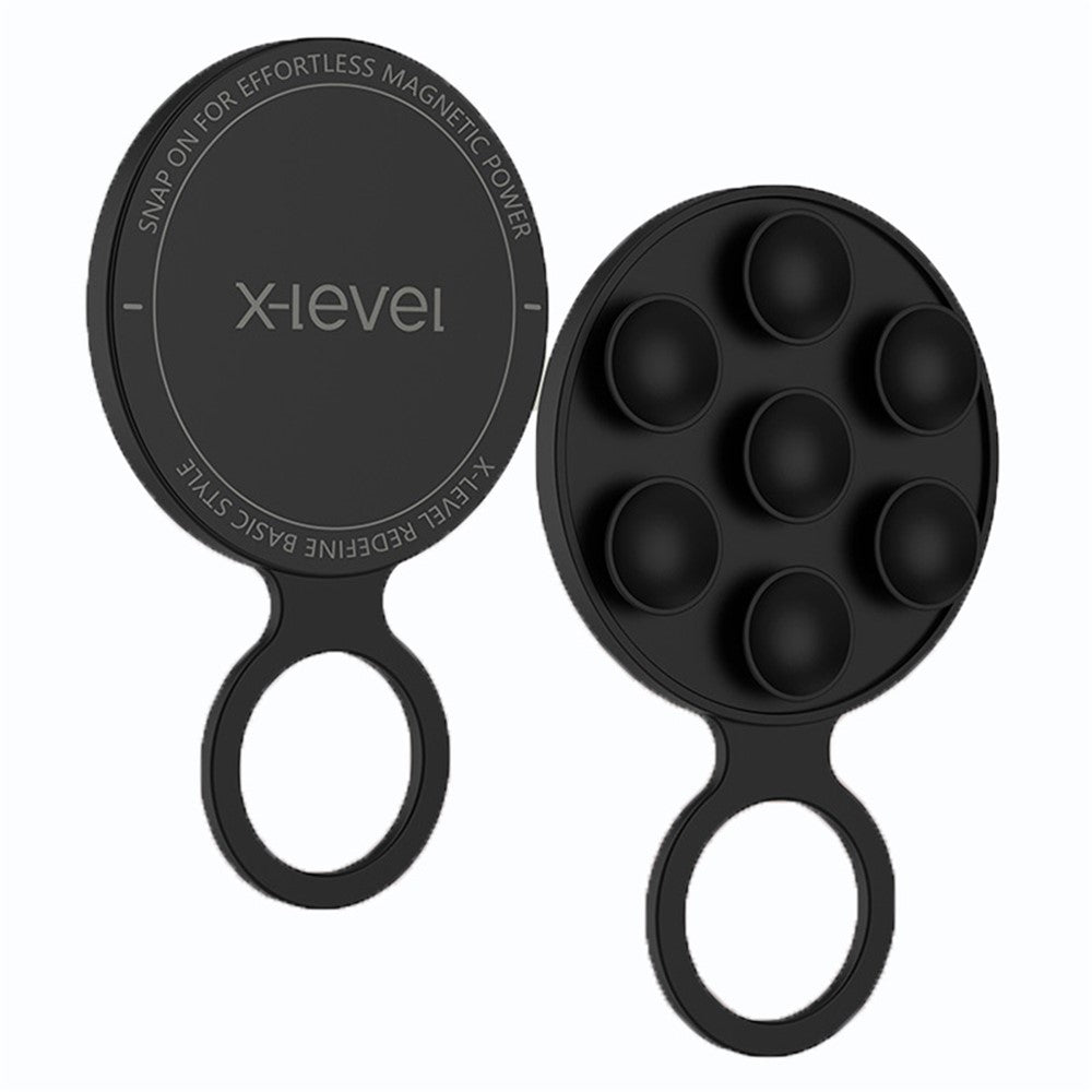 X-LEVEL Silicone Suction Cup Magnetic Phone Mount Holder Strong Magnet Hands-Free