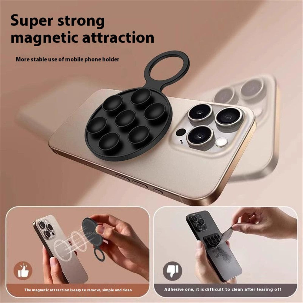 X-LEVEL Silicone Suction Cup Magnetic Phone Mount Holder Strong Magnet Hands-Free