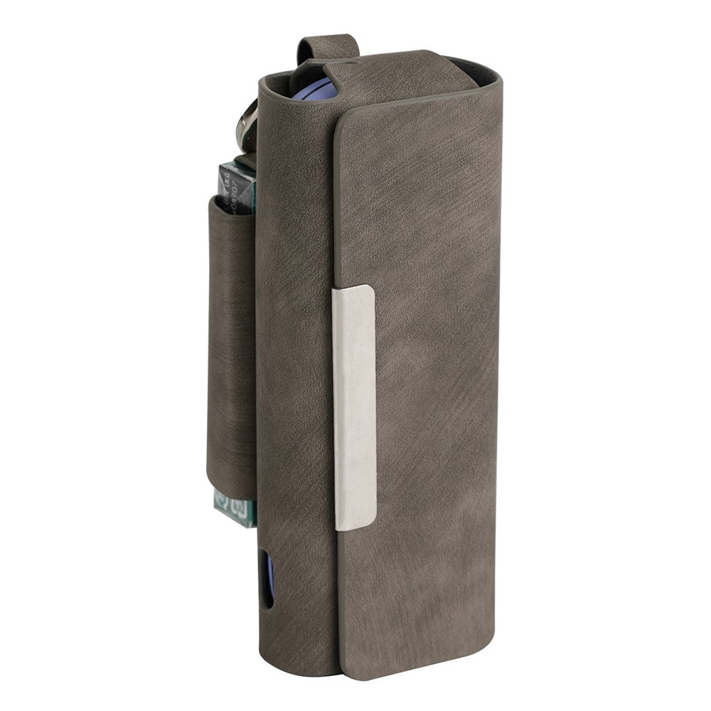 For IQOS Iluma / Iluma i Carrying Case Matte Vintage Leather E-Cigarette Cover with Hanging Hook