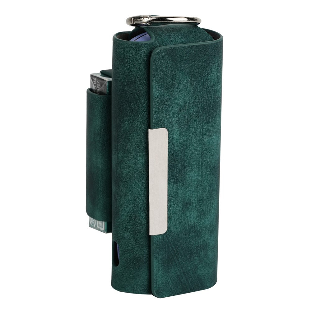 For IQOS Iluma / Iluma i Carrying Case Matte Vintage Leather E-Cigarette Cover with Hanging Hook