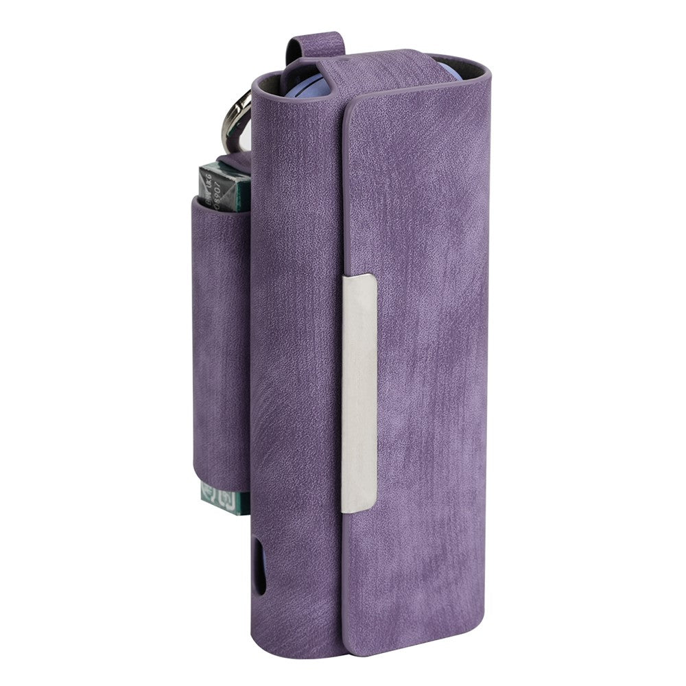 For IQOS Iluma / Iluma i Carrying Case Matte Vintage Leather E-Cigarette Cover with Hanging Hook