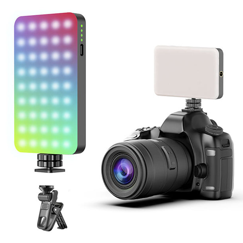 CYKE D10S High CRI Genopladelig LED Videolampe 3 Farvetemperaturer Professionel RGB Fotografi Fyldlys
