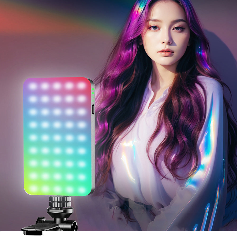 CYKE D10S High CRI Genopladelig LED Videolampe 3 Farvetemperaturer Professionel RGB Fotografi Fyldlys