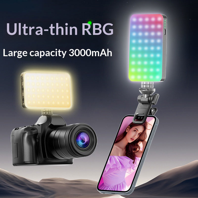 CYKE D10S High CRI Genopladelig LED Videolampe 3 Farvetemperaturer Professionel RGB Fotografi Fyldlys
