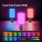 CYKE D10S High CRI Genopladelig LED Videolampe 3 Farvetemperaturer Professionel RGB Fotografi Fyldlys