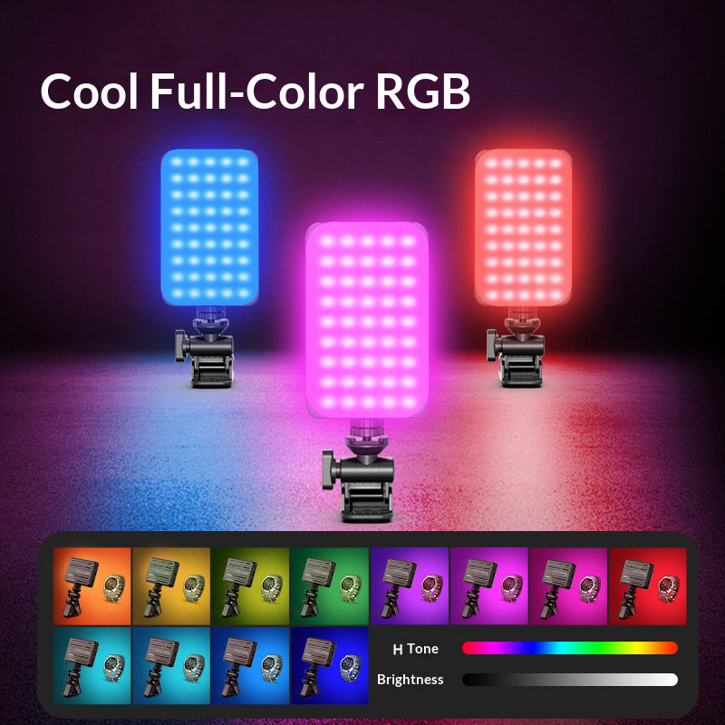 CYKE D10S High CRI Genopladelig LED Videolampe 3 Farvetemperaturer Professionel RGB Fotografi Fyldlys