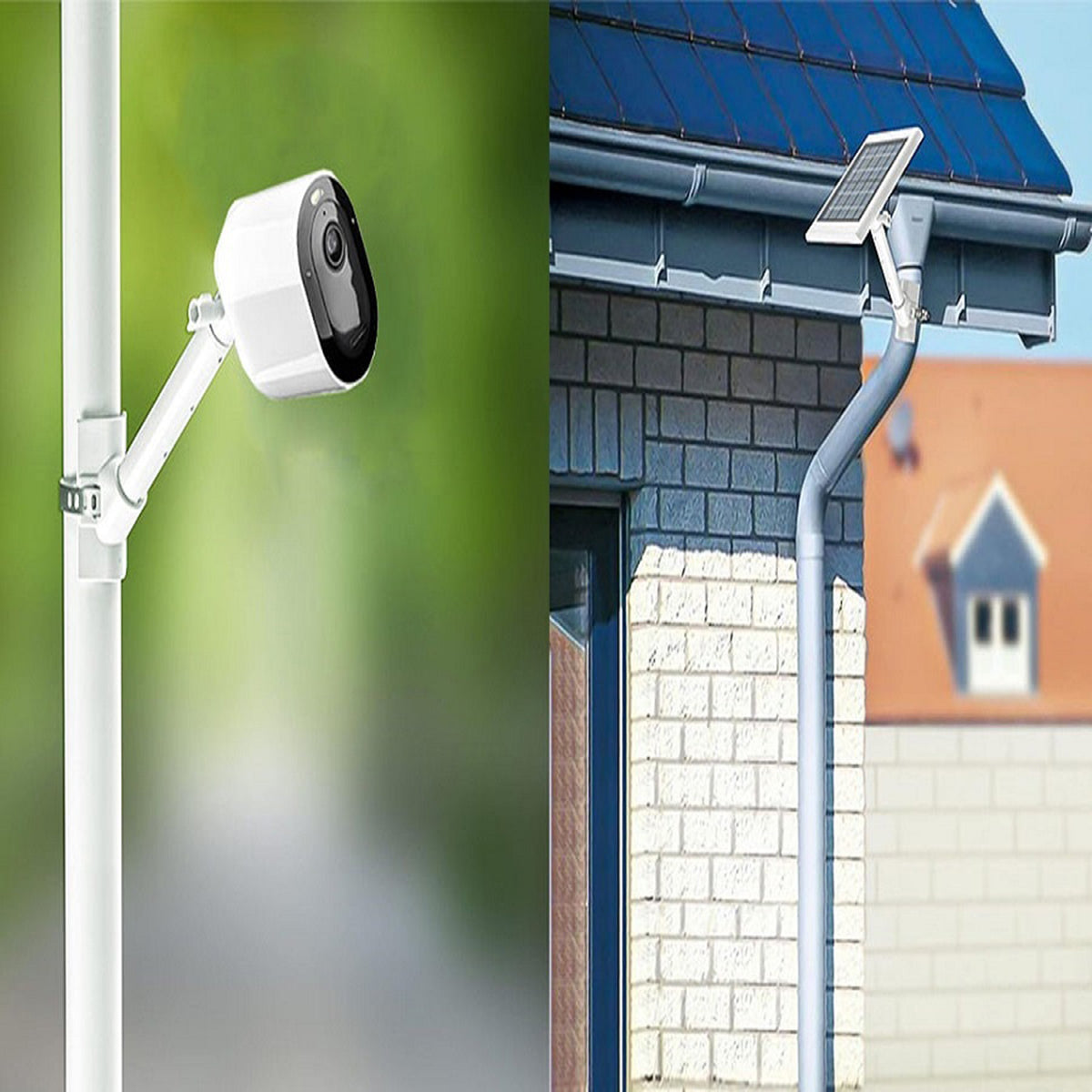 Outdoor Pole Mount 360 Degree Rotation Security Camera Bracket for Arlo / Ring / Wyze / Eufy Solar Panel