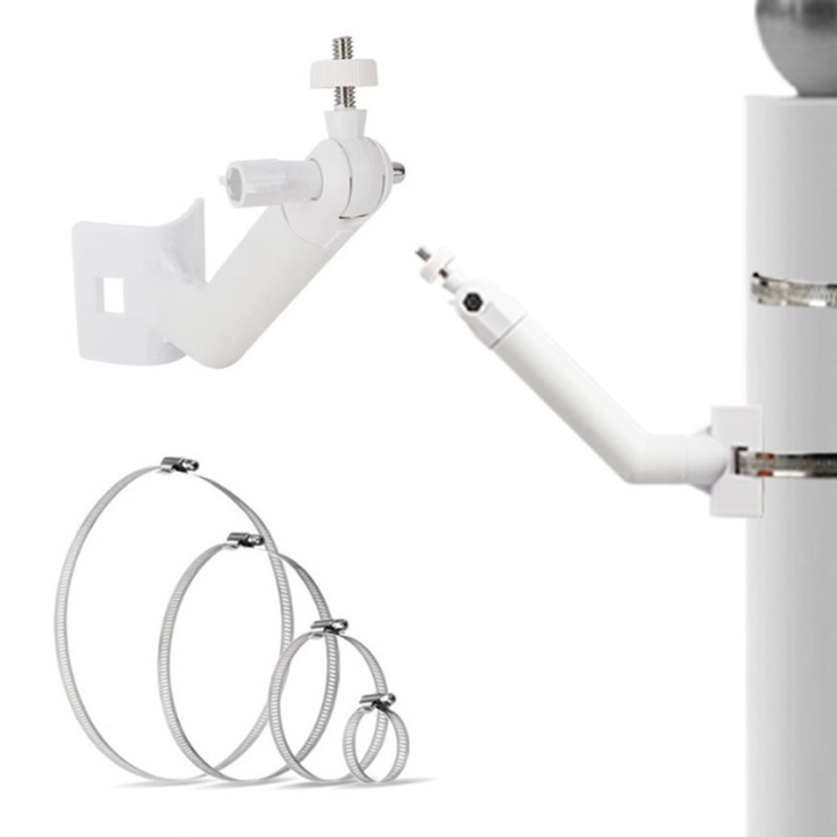 Outdoor Pole Mount 360 Degree Rotation Security Camera Bracket for Arlo / Ring / Wyze / Eufy Solar Panel
