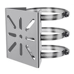 CCTV Camera Mount Weatherproof Stainless Steel Pole Clamp Bracket for Outdoor Surveillance