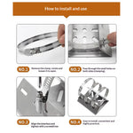 CCTV Camera Mount Weatherproof Stainless Steel Pole Clamp Bracket for Outdoor Surveillance