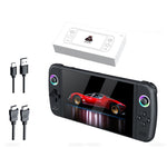 M27 7-Inch IPS Screen Handheld Game Console, HD Output, 20000+ Classic Games, RGB Lighting Gamepad, with 64GB TF Card