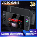 M27 7-Inch IPS Screen Handheld Game Console, HD Output, 20000+ Classic Games, RGB Lighting Gamepad, with 64GB TF Card