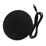 110mm Round Solar Panel 1.2W 5V Portable Solar Charger with Type-C Output for Phone/Light/Fan