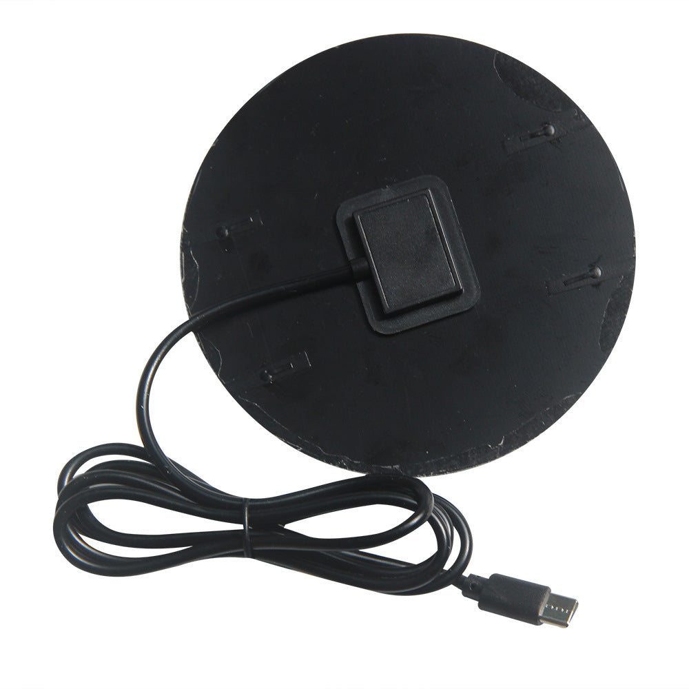 110mm Round Solar Panel 1.2W 5V Portable Solar Charger with Type-C Output for Phone/Light/Fan