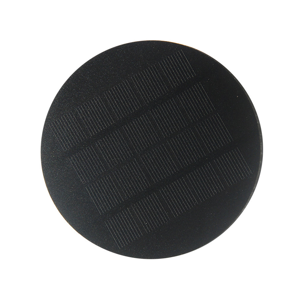 110mm Round Solar Panel 1.2W 5V Portable Solar Charger with Type-C Output for Phone/Light/Fan