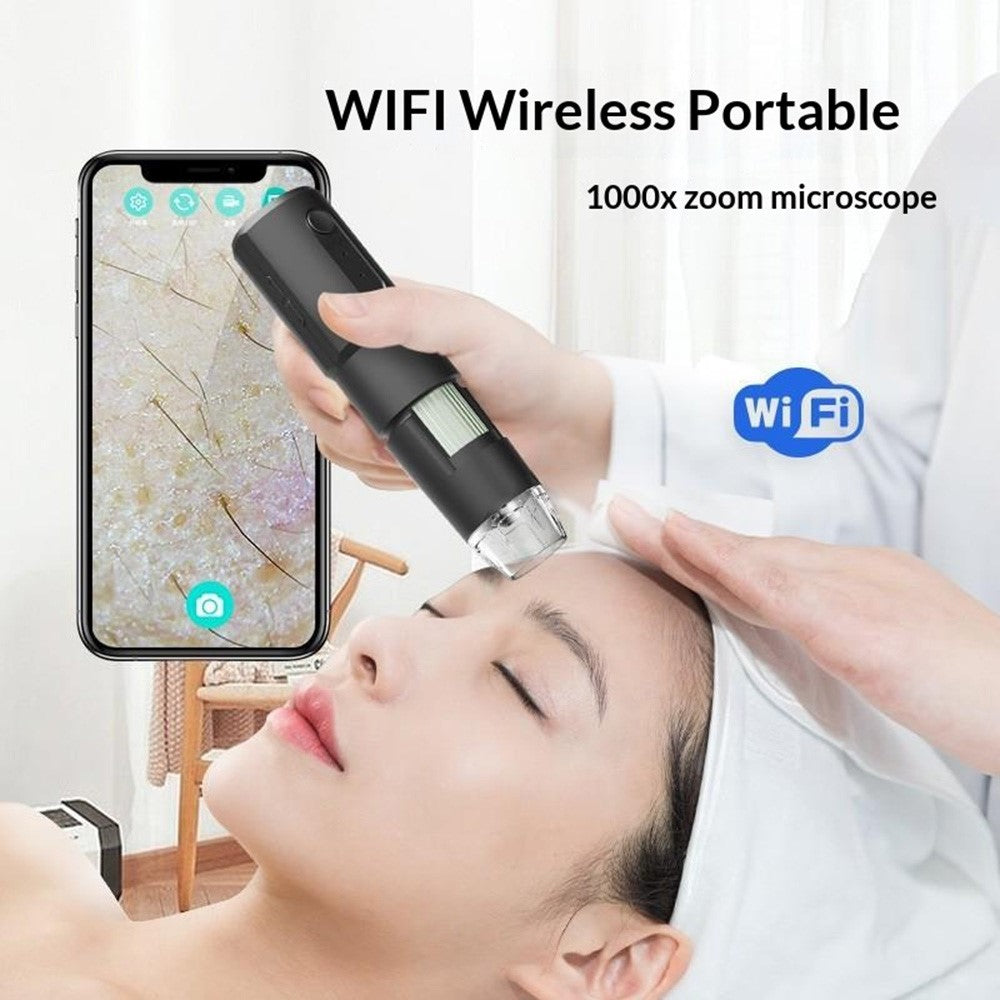 314 WiFi Digital Microscope 1000x Magnification Skin Beauty Detection Device LED Wireless Magnifier