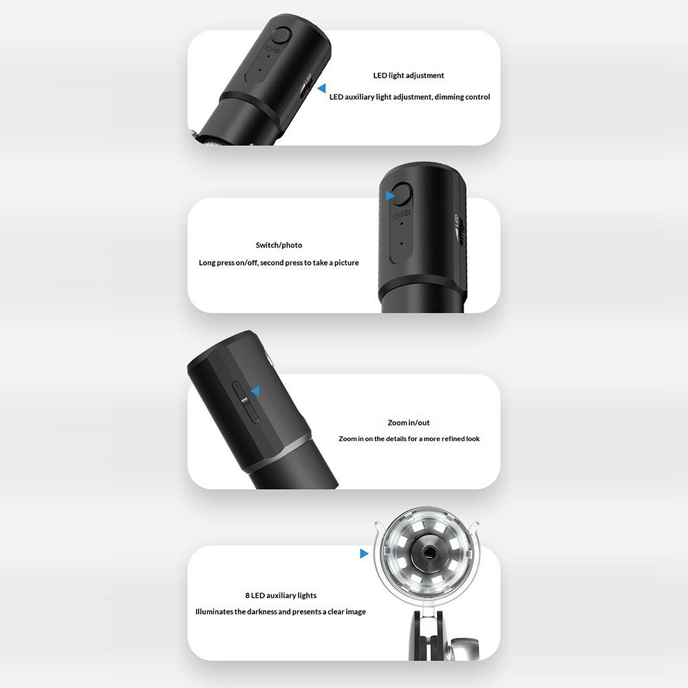 314 WiFi Digital Microscope 1000x Magnification Skin Beauty Detection Device LED Wireless Magnifier