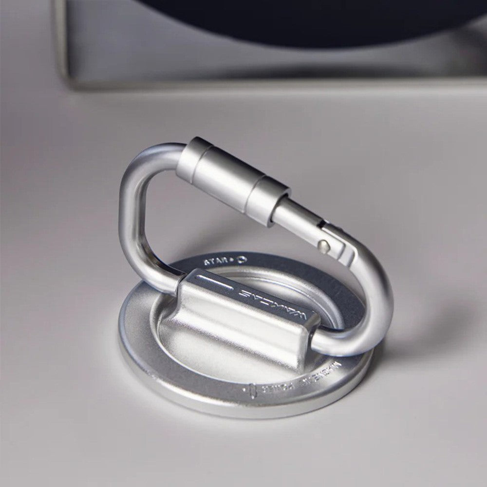 WAKCAS Carabiner Shaped Metal Magnetic Phone Stand Holder 180 Degree Adjustable Kickstand