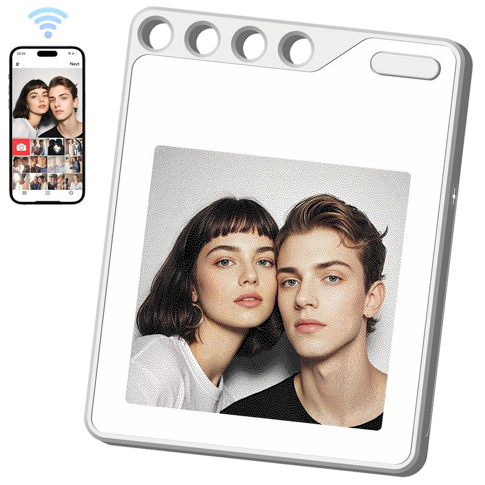 F10 Mini Locator Key Ring with 1.54 Inch E-Ink Display Bluetooth-compatible Item Finder for Luggage Keys Bags