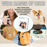 F10 Mini Locator Key Ring with 1.54 Inch E-Ink Display Bluetooth-compatible Item Finder for Luggage Keys Bags
