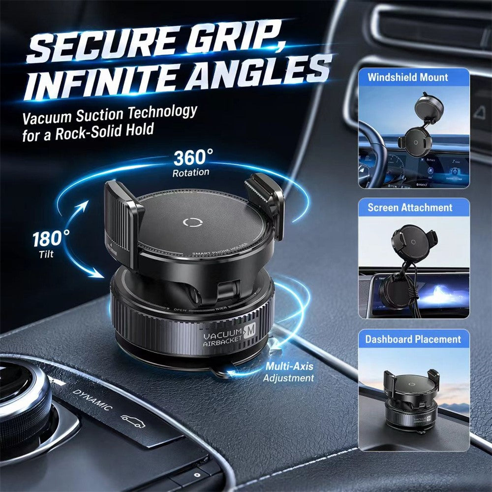 K55 Car Phone Holder 360 Degree Rotation Vacuum Suction Magnetic Mount for Dashboard Windshield