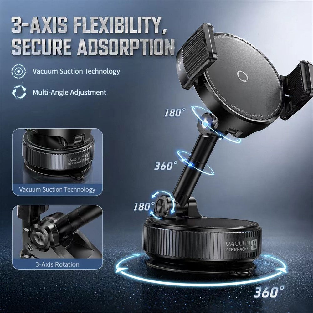 K55 Car Phone Holder 360 Degree Rotation Vacuum Suction Magnetic Mount for Dashboard Windshield