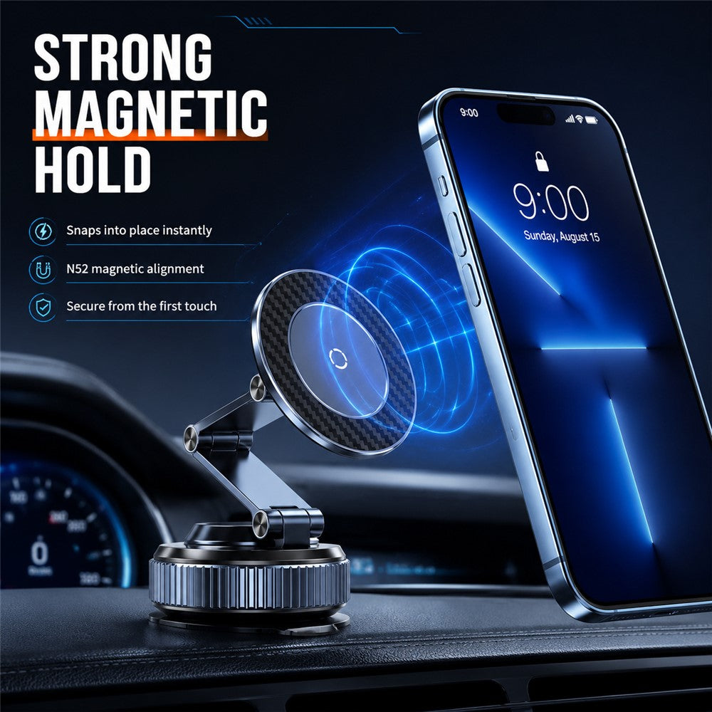 K001B Magnetic Car Phone Mount N52 Magnet 360 Degree Rotation Dashboard Stand Foldable Holder for Smartphone