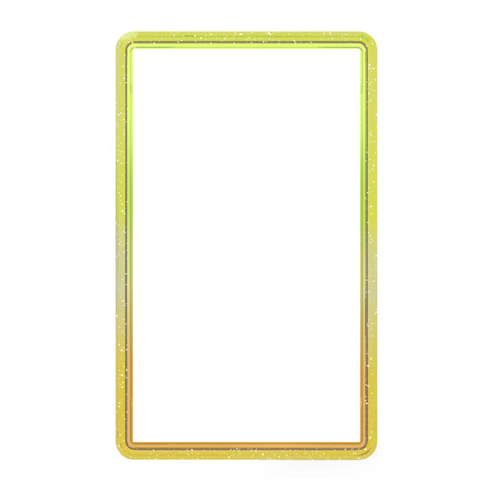 GW18 for PSA Card Slab Protector Case TPU Frame + PC Back Panel 35PT Standard Size Shockproof Gradient Glitter Cover