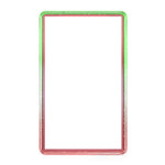 GW18 for PSA Card Slab Protector Case TPU Frame + PC Back Panel 35PT Standard Size Shockproof Gradient Glitter Cover