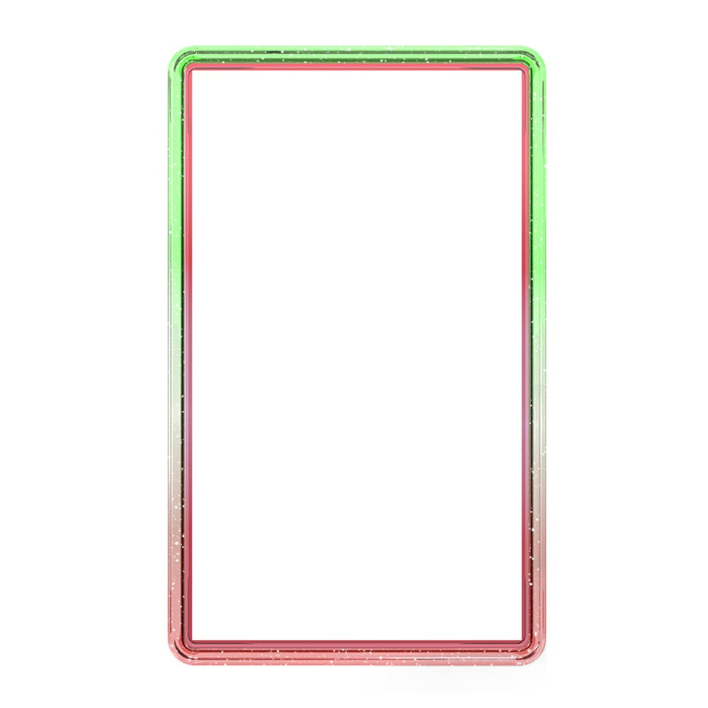 GW18 for PSA Card Slab Protector Case TPU Frame + PC Back Panel 35PT Standard Size Shockproof Gradient Glitter Cover